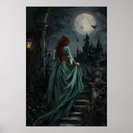 Gotisk Mörk Feministisk Månskens Kråkdrottning Poster