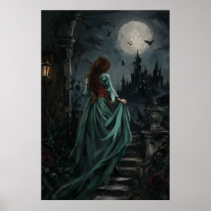 Gotisk Mörk Feministisk Månskens Kråkdrottning Poster