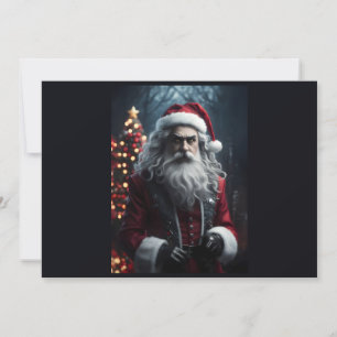 Gotisk Mörk Tomte Alternativ Jul Julkort