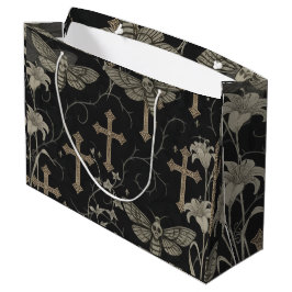 Gotisk Moth & Cross Damask Presentpresentbag