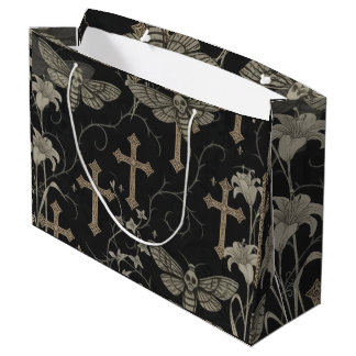 Gotisk Moth & Cross Damask Presentpresentbag