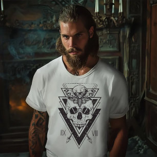 Gotisk Moth & Döskalle T Shirt