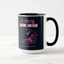 Gotisk mugg med rosa rosor