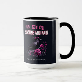 Gotisk mugg med rosa rosor