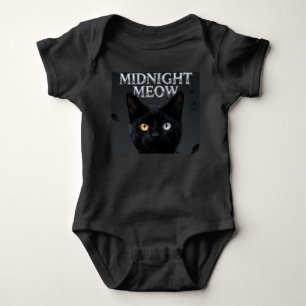 Gotisk Mystiker: Cool Svart Katt med Heterochromi T Shirt