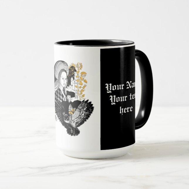 Gotisk nattuggla och kvinna mugg (Framsida höger)
