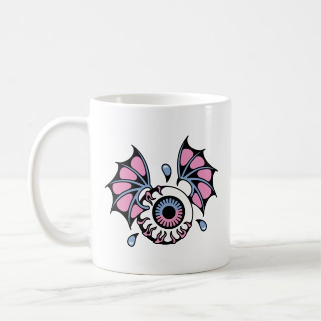 Gotisk ögonboll med vingar kaffemugg (Vänster)