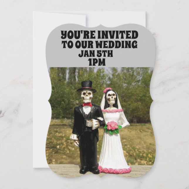 GOTISK PERSONLIG FÖR WEDDING INVITATIONS INBJUDNINGAR (Framsida)
