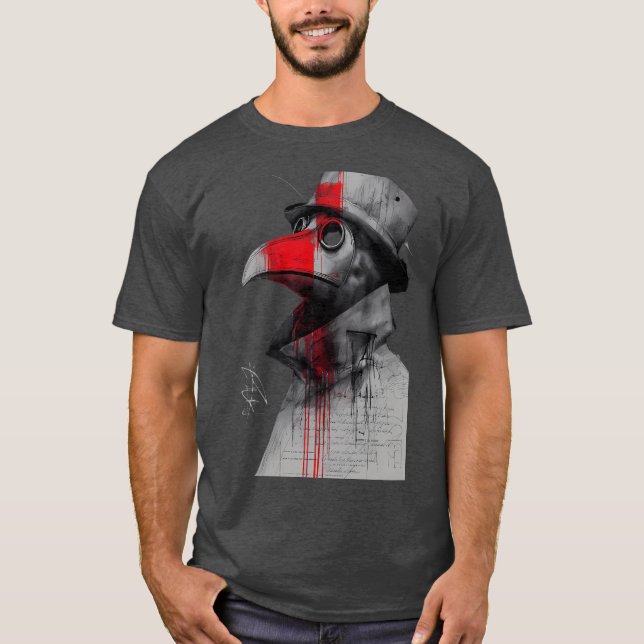 Gotisk Pesten Doktor Trash Polka T-Shirt (Framsida)