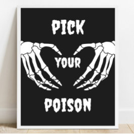 gotisk Plocka din dräktighetsskylt för babyskor Poster