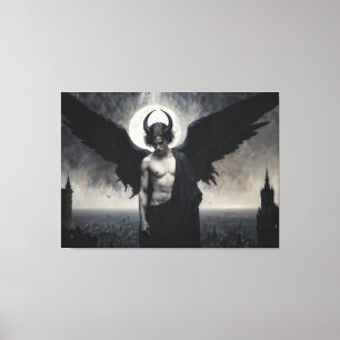 Gotisk porträtt av herr Lucifer Canvastryck