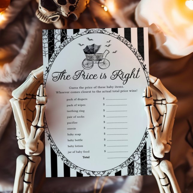 Gotisk Promenadstoll Halloween Prisjakt spel (Gothic Carriage Bats Baby Shower The Price Is Right Game)