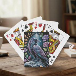 Gotisk Ravblomma Mörk Akademisk Stil Casinokort