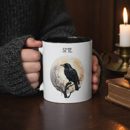 Gotisk Raven Mörk Akademi Fullmåne Mugg