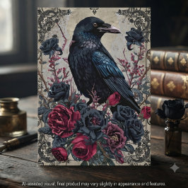 Gotisk Raven Mörk Akademi Viktoriansk Kort