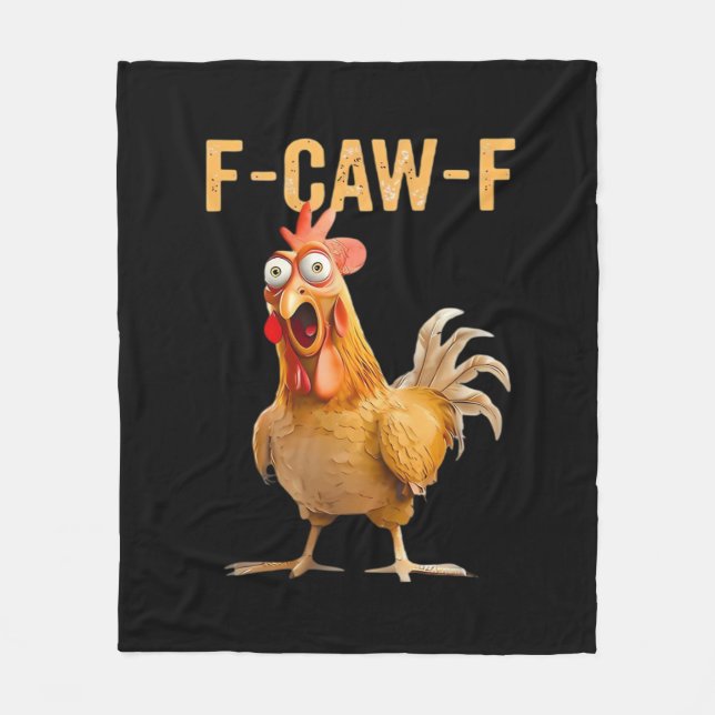 Gotisk Rolig Humor Kråka F-Caw-F Fleecefilt (Framsidan)