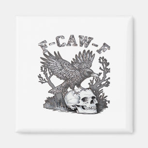 Gotisk Rollig F-Caw-F Humor Kråka Essential Retro Magnet