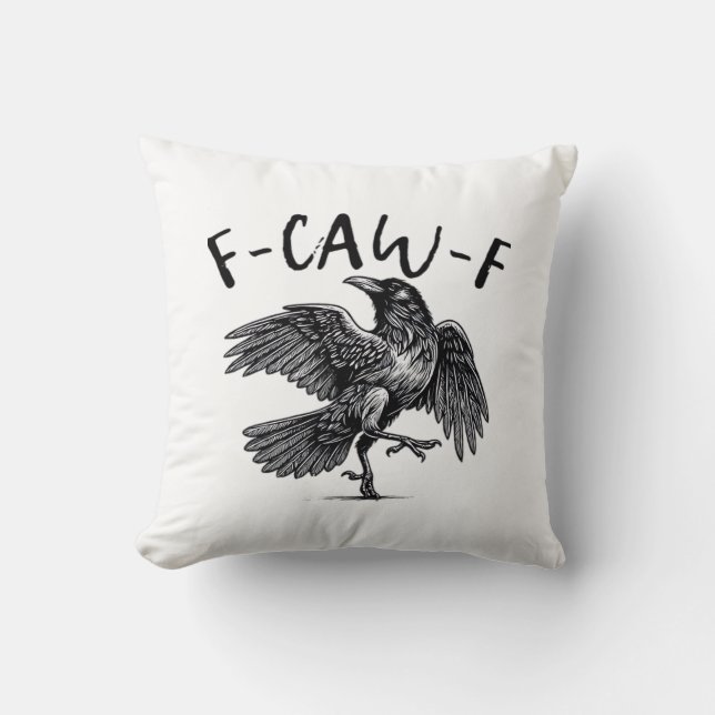 Gotisk Rollig F Kråka F Estetisk Casual Look Kudde (Framsida)