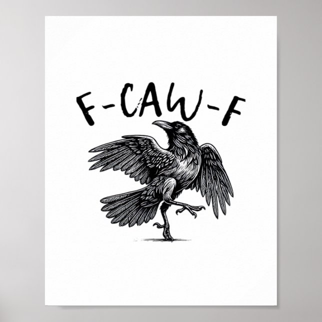 Gotisk Rollig F Kråka F Fågel Estetisk Ledig Look Poster (Framsidan)