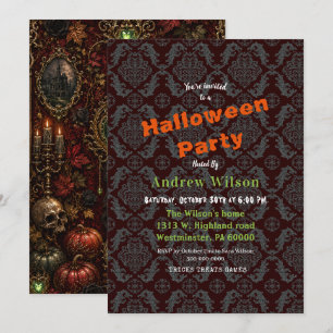 Gotisk romantisk Halloween Inbjudningar