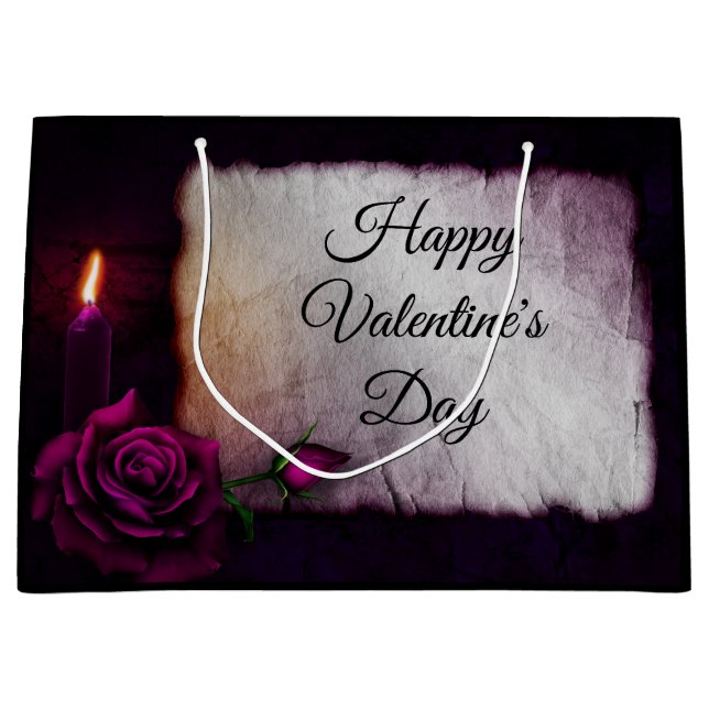 Gotisk ros, ljus och pergament Alla hjärtans dag (Framsidan)