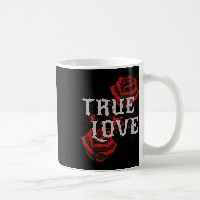 Gotisk Ros Punk Kärlek Valentine Student Rockmusik Kaffemugg (Höger)