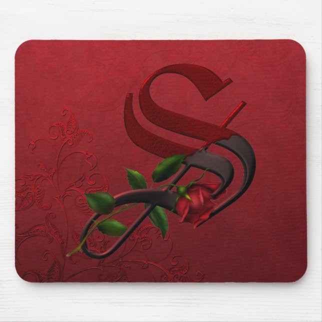 Gotisk rosa Monogram S Musmatta (Framsidan)