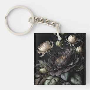 Gotisk rosarrangemang svart blomma