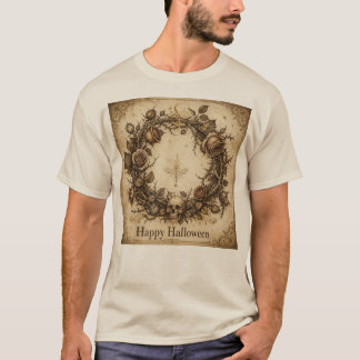 Gotisk rosenkrans med dödskalle t shirt