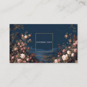 Gotisk Sagostämning Blommor Vintage Måleri Visitkort