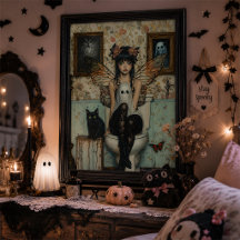 Gotisk sagoväsen spök Halloween väggkonst