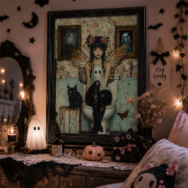 Gotisk sagoväsen spök Halloween väggkonst