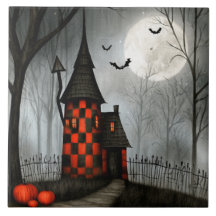 Gotisk schackbräde Halloween-torn