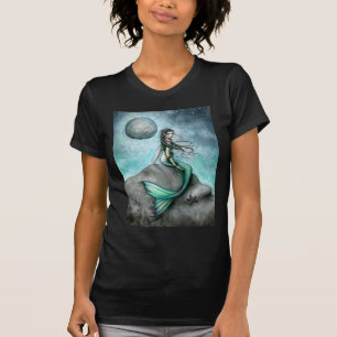 Gotisk sjöjungfru fantasykonst t-shirt