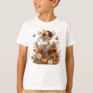 Gotisk Skelett Pumpa Halloween T Shirt