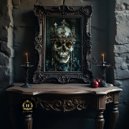 Gotisk Skelett Skalle Decoupage Tissupapper