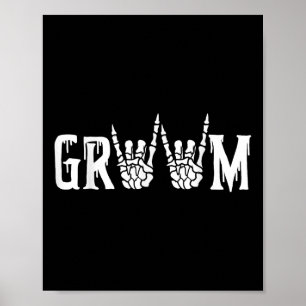 Gotisk skelettbrudgum Bröllop Nyligen gifta Skräck Poster