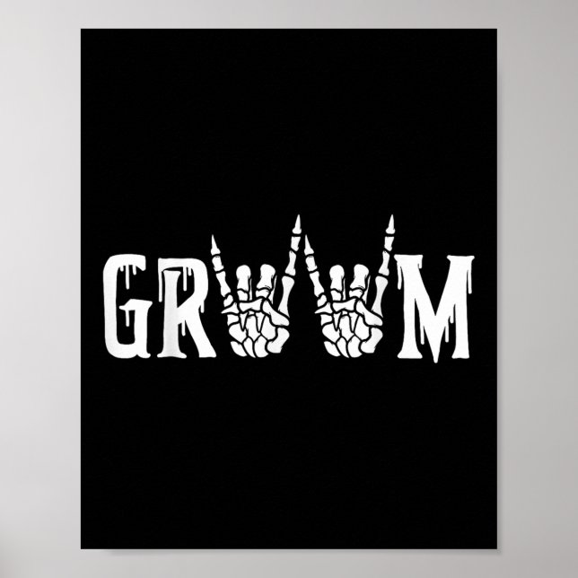 Gotisk skelettbrudgum Bröllop Nyligen gifta Skräck Poster (Framsidan)