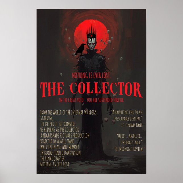 Gotisk Skräck Samlaren Mörk Fantasy Vägg Poster (Framsidan)