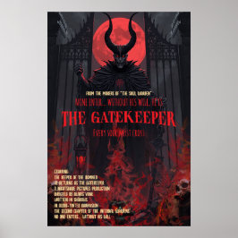 Gotisk Skräckplakat Portvakten Väggkonst