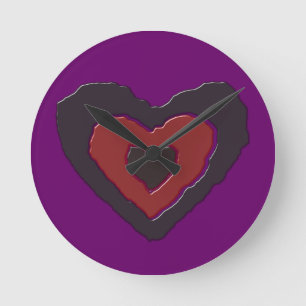 gotisk Smälter Kärlek Heart Wall Clock Rund Klocka