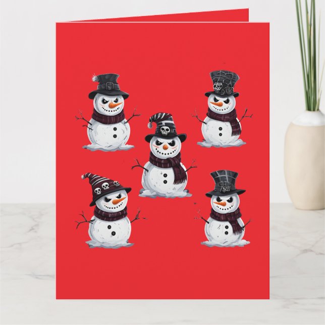 Gotisk Snöman Kort (Framsida)