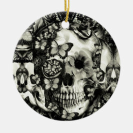 Gotisk snöreskalle för Victorian Julgransprydnad Keramik