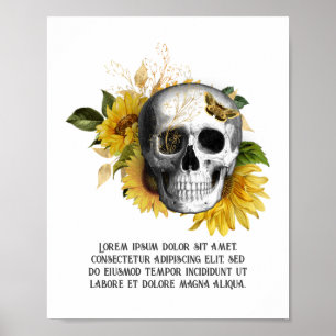 Gotisk solros skelett poster