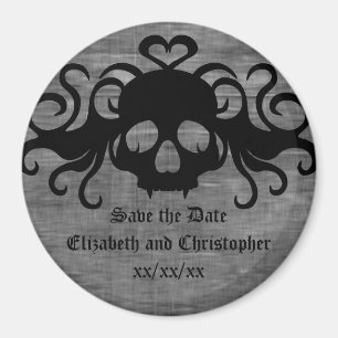Gotisk spara daterabröllop magnet
