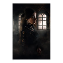 Gotisk Spets Kvinnlig Dimmig Stenkammare