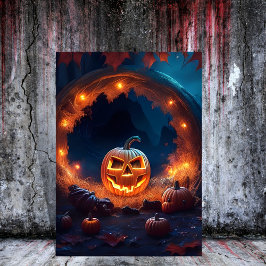gotisk spooky pumphalloween inbjudningar