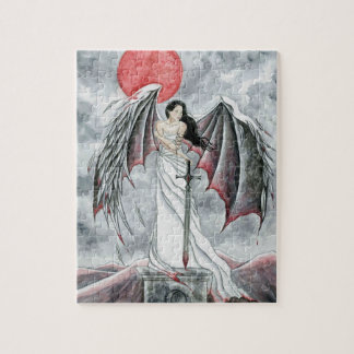Gotisk stupad änglar för pussellekfantasi pussel