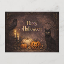 Gotisk svart katt Halloween