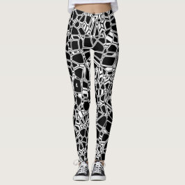 Gotisk svart vit leggings
